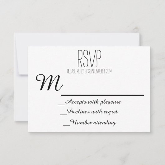 Invitations de mariage avec citation d'amour (Devant)
