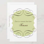 Invitations de mariage avec citation d'amour (Devant / Derrière)