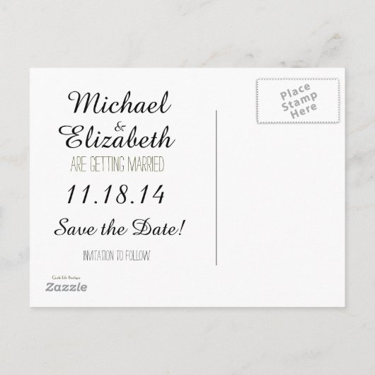 Invitations de mariage avec citation d'amour (Dos)