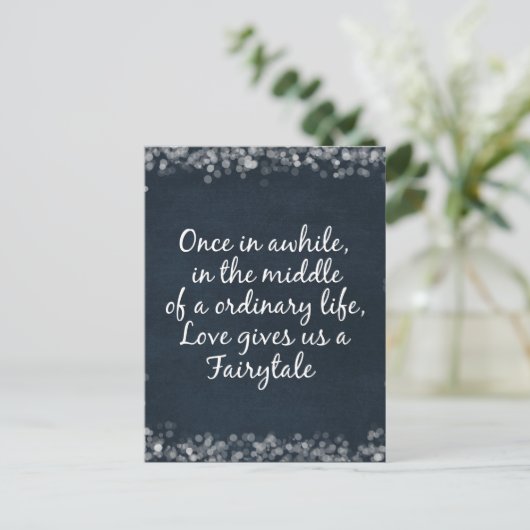 Invitations de mariage avec citation d'amour (Debout devant)