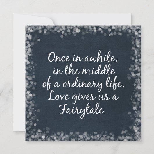 Invitations de mariage avec citation d'amour (Devant)