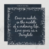 Invitations de mariage avec citation d'amour (Devant / Derrière)