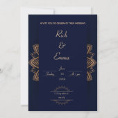 Invitations de mariage avec conception élégante (Dos)