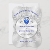 Invitations de mariage avec des Inséparables, Coeu (Devant)