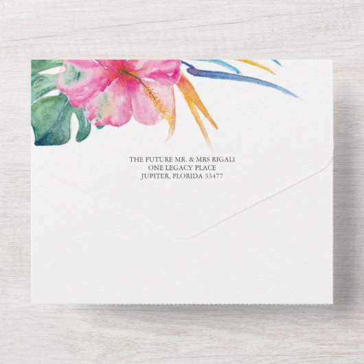 Invitations de mariage avec la destination de la c (Verso)