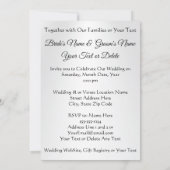 Invitations de mariage avec photos de couple (Dos)