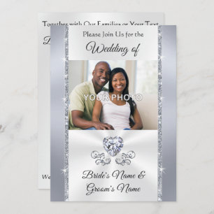 Invitations de mariage avec photos de couple