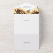 Invitations de mariage avec RSVP Card Tournesol (Dehors)