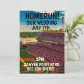 INVITATIONS DE MARIAGE BASEBALL CINCINNATI (Debout devant)