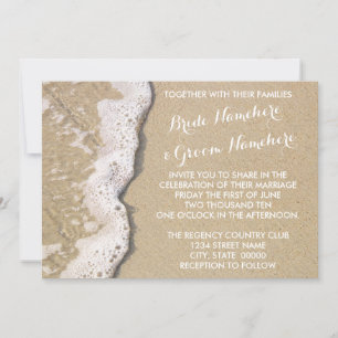 Invitations de mariage Beach Shore