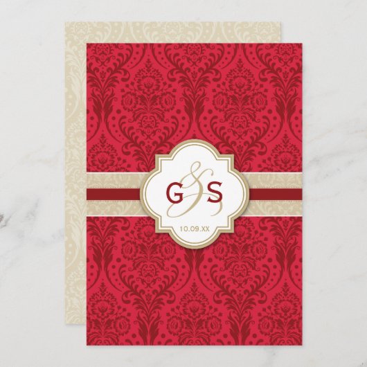 INVITATIONS DE MARIAGE :: beauté P 1 (Devant / Derrière)