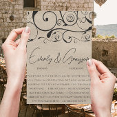 Invitations de mariage Black Swirl