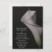 Invitations de mariage blanc de Calla Lily (Devant)