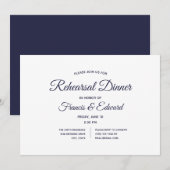 Invitations de Mariage blanc de la Marine (Devant / Derrière)