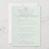 Invitations de mariage blanc de luxe (Devant)