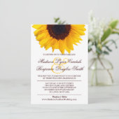 Invitations de mariage blanc de tournesol de campa (Debout devant)