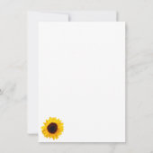 Invitations de mariage blanc de tournesol de campa (Dos)