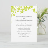 Invitations De Mariage Blanc Et Chartreuse (Debout devant)