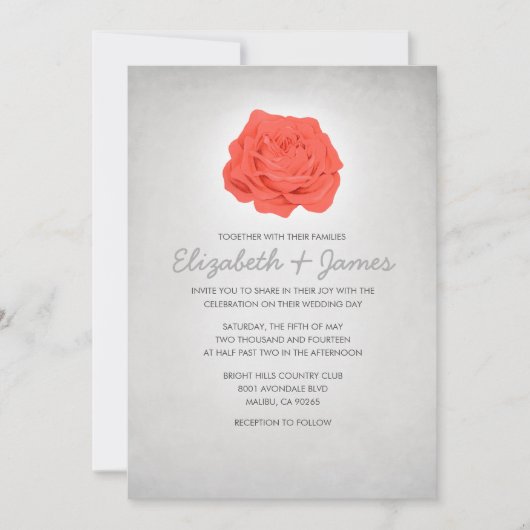 Invitations de mariage blanc et floral à la mode (Devant)