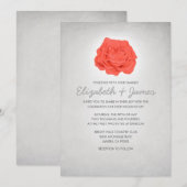 Invitations de mariage blanc et floral à la mode (Devant / Derrière)