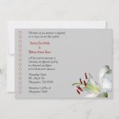 Invitations de mariage blanc et rouge (Devant)