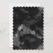 Invitations de mariage blanc noir simple (Dos)