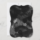 Invitations de mariage blanc noir simple (Dos)