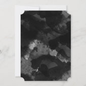 Invitations de mariage blanc noir simple (Dos)