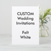 Invitations de mariage blanc personnalisé SENTI 5" (Debout devant)