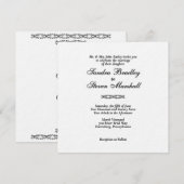 Invitations de mariage blanc simples (Devant / Derrière)
