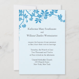 Invitations de mariage bleu