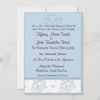 Invitations de Mariage bleu