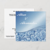 Invitations de mariage bleu Annonces (Devant / Derrière)