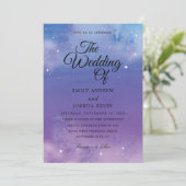 invitations de mariage bleu clair et violet (Debout devant)