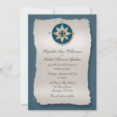 Invitations de mariage Bleu Compass (Devant)
