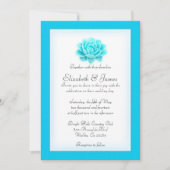 Invitations De Mariage Bleu Et Blanc (Devant)
