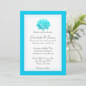 Invitations De Mariage Bleu Et Blanc (Debout devant)
