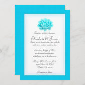 Invitations De Mariage Bleu Et Blanc (Devant / Derrière)