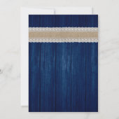 Invitations de mariage bleu et tournesol de la mar (Dos)