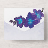 Invitations de mariage bleu et violet (Verso)