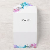 Invitations de mariage bleu et violet (Dehors)