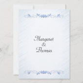 Invitations de mariage Blue Accent (Dos)