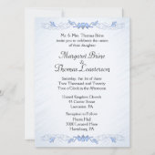 Invitations de mariage Blue Accent (Devant)