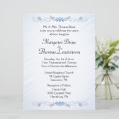Invitations de mariage Blue Accent (Debout devant)