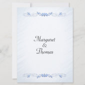 Invitations de mariage Blue Accent (Dos)