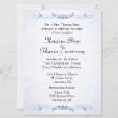Invitations de mariage Blue Accent (Devant)