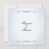 Invitations de mariage Blue Accent (Dos)