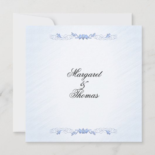 Invitations de mariage Blue Accent (Dos)