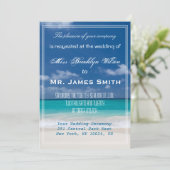 Invitations de mariage Blue Beach (Debout devant)