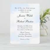 Invitations de mariage Blue Cloud (Debout devant)